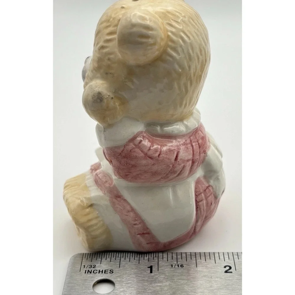 VTG Teddy Bear Salt Pepper Shakers Cute Bear Ceramic Kitsch Kitchen‎ Cottagecore
